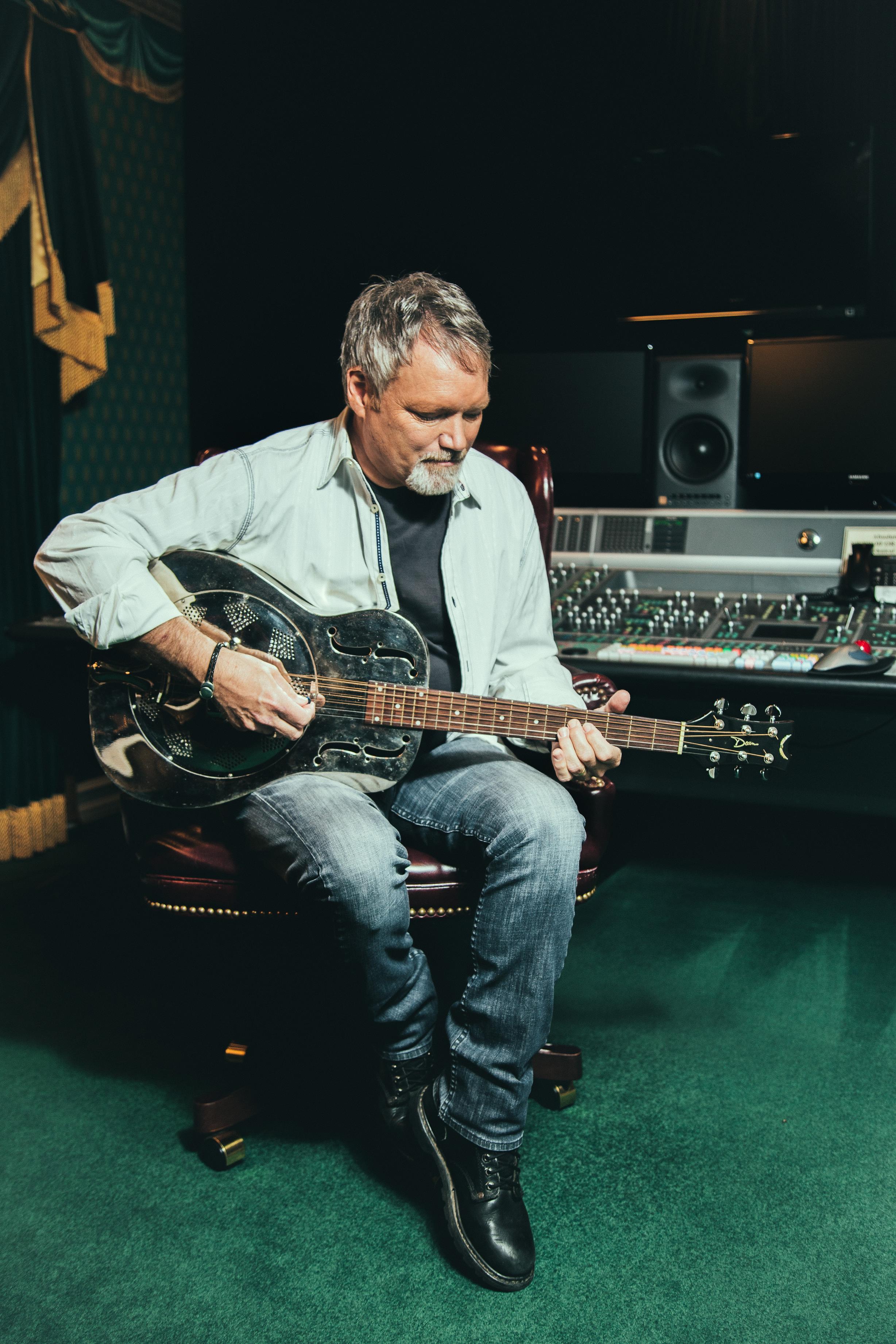 Country music artist, John Berry in the studio Jesus Calling