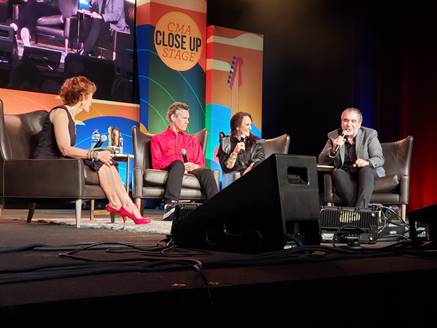 Jesus Calling on Close Up Stage at CMA with Randy Travis and Mary Travis