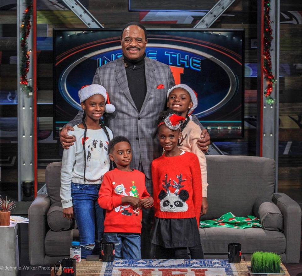 CBS Sportscaster James Brown and grandchildren (as highlighted on the Jesus Calling podcast)